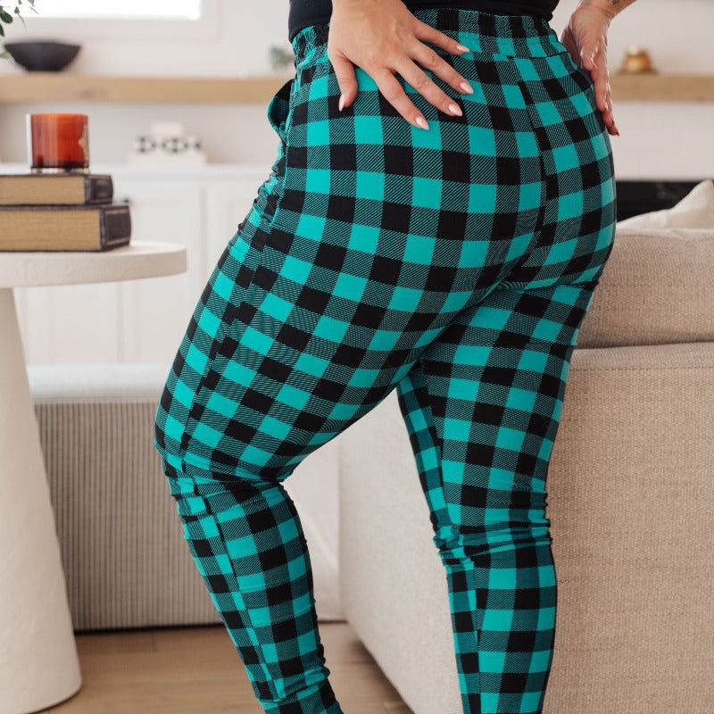 Your New Favorite Joggers in Teal Check sold by Boujee Boutique product image thumbnail 8