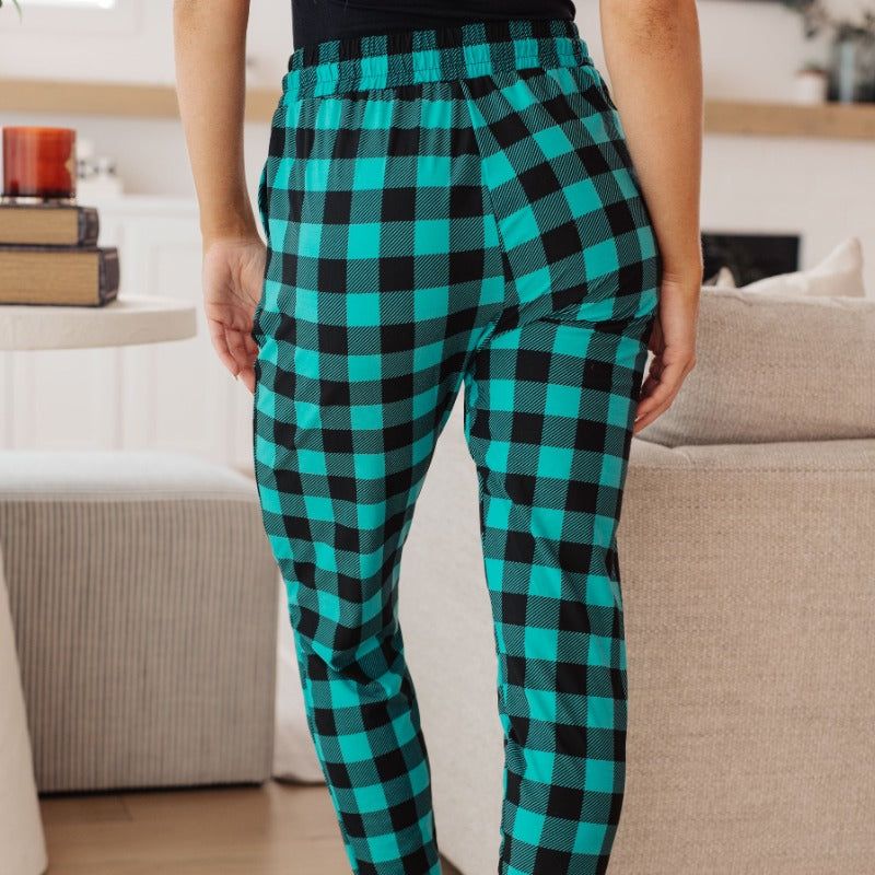 Your New Favorite Joggers in Teal Check sold by Boujee Boutique product image thumbnail 9