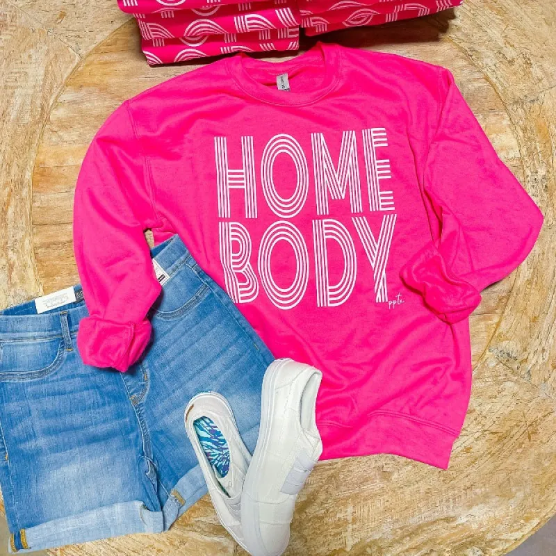 Pink Lines Comfortable Homebody Sweatshirt made by Boujee Boutique