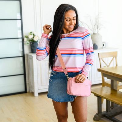 Nicky Nylon Crossbody Camera Bag in Pink sold by Boujee Boutique