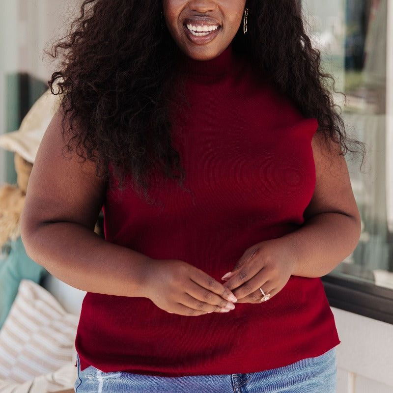 No Excuses Mock Neck Tank Top sold by Boujee Boutique product image thumbnail 4