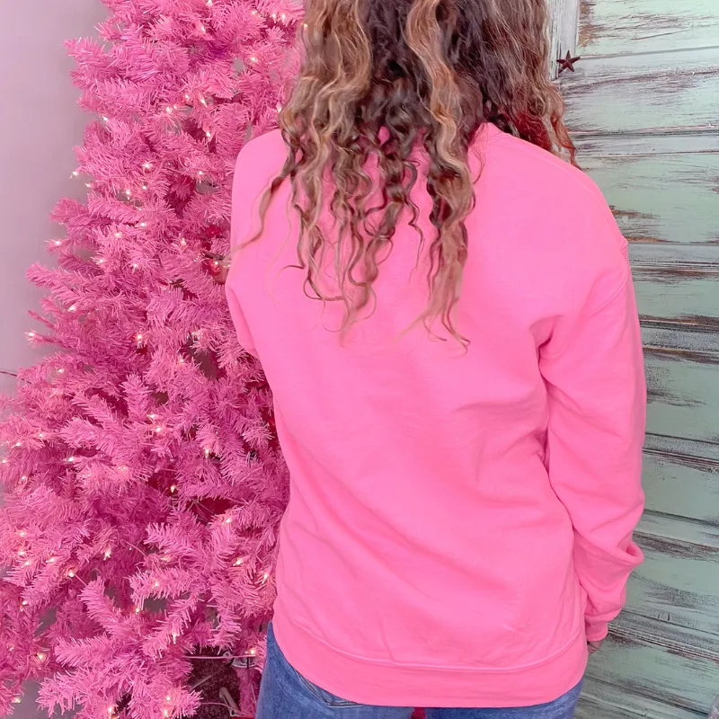 Neon Pink Christmas Tree Sweatshirt sold by Boujee Boutique product image thumbnail 5