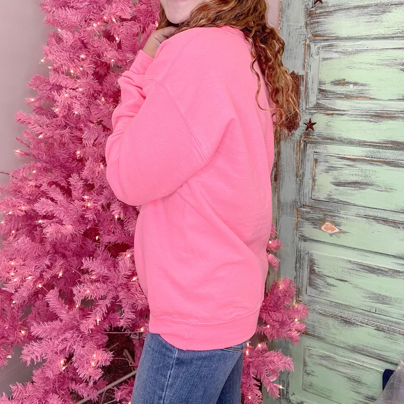 Neon Pink Christmas Tree Sweatshirt sold by Boujee Boutique product image thumbnail 4