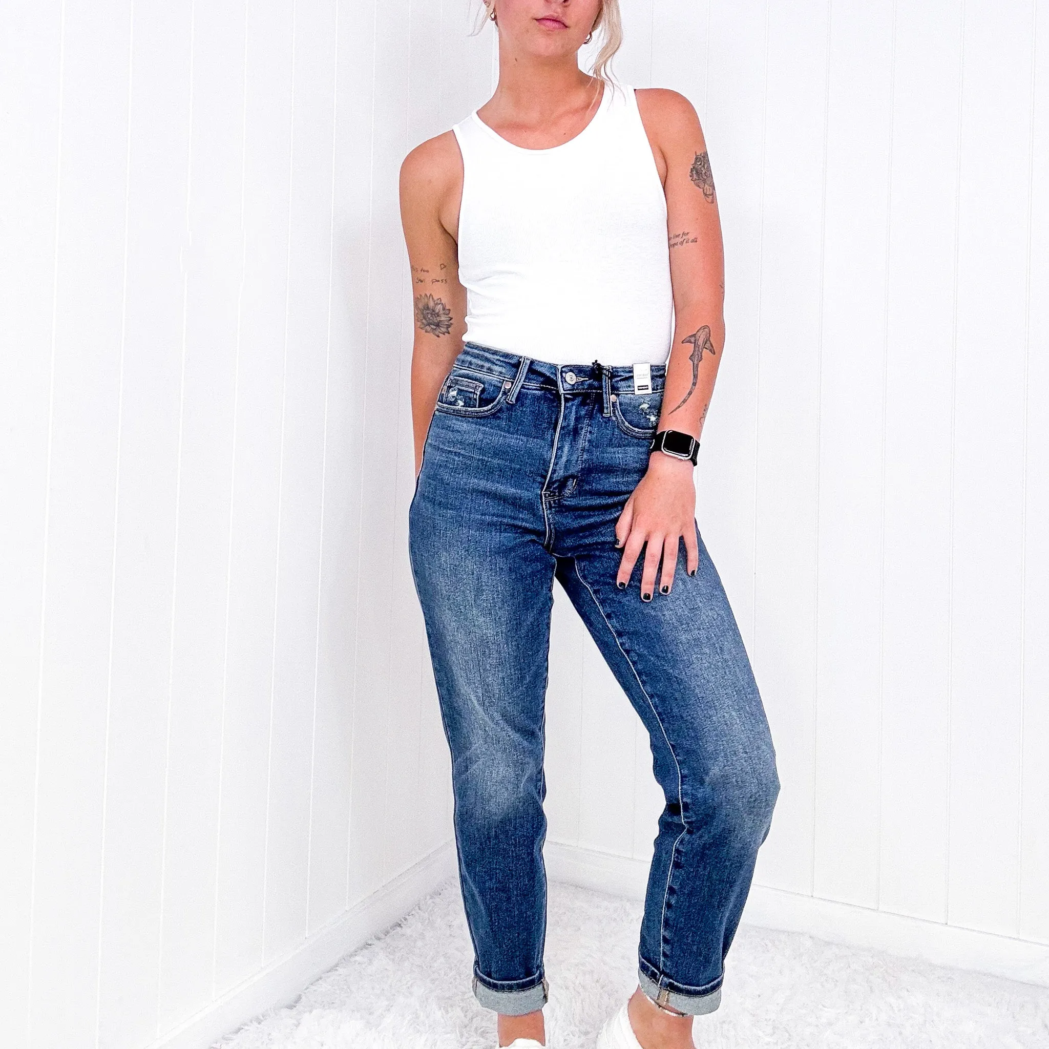 Judy Blue Nicole Tummy Control High Waist Slim Jeans sold by Boujee Boutique product image thumbnail 3