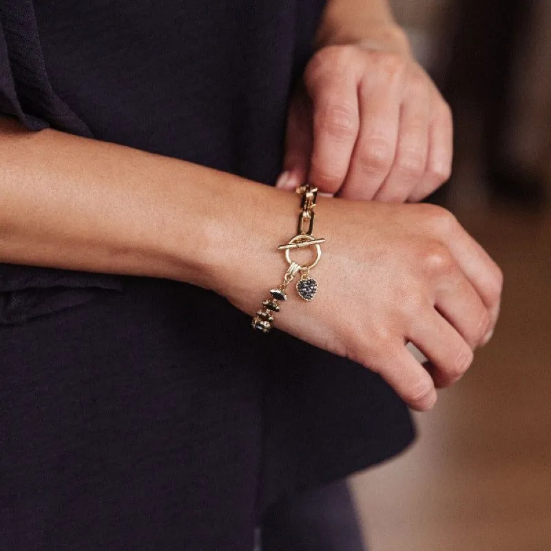 Sofia Toggle Bracelet In Gold sold by Boujee Boutique