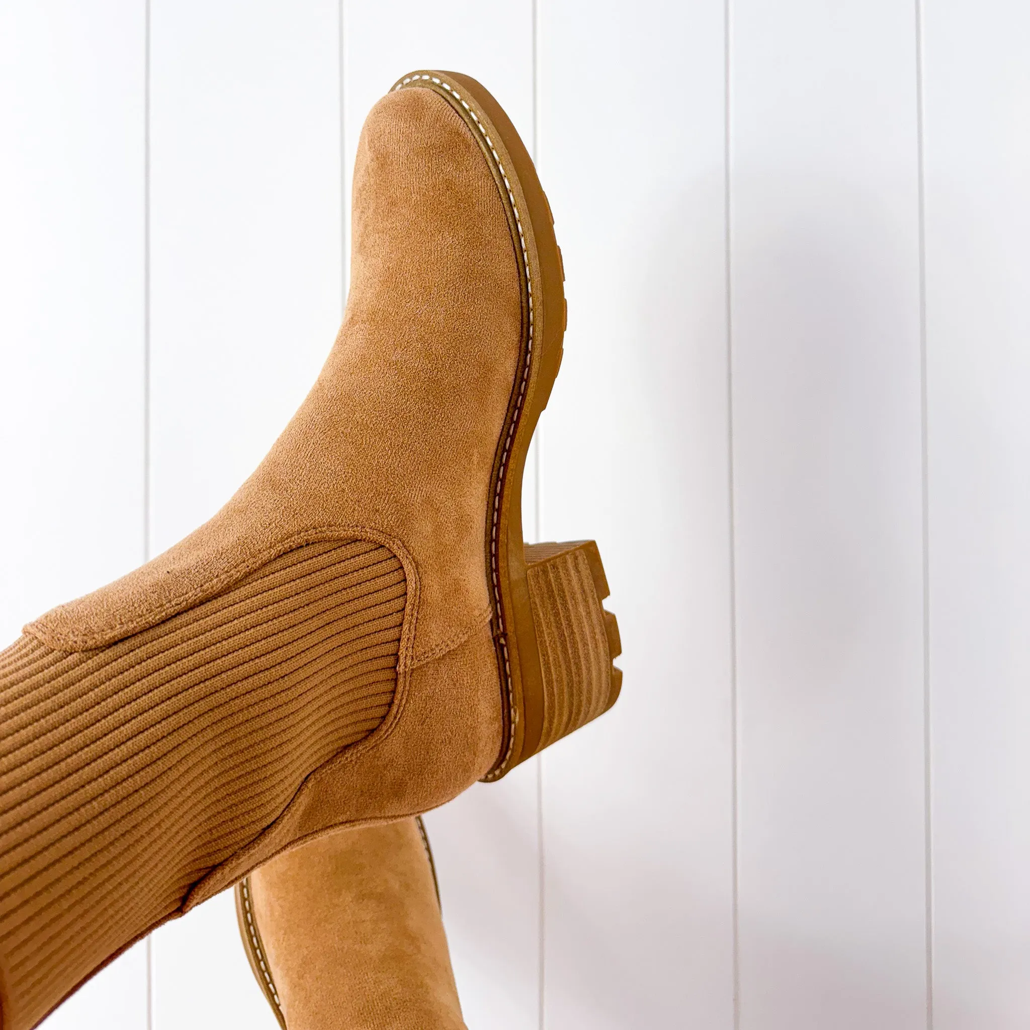 Corkys Goodness Gracious Camel Faux Suede Bootie *Final Sale* sold by Boujee Boutique product image thumbnail 4