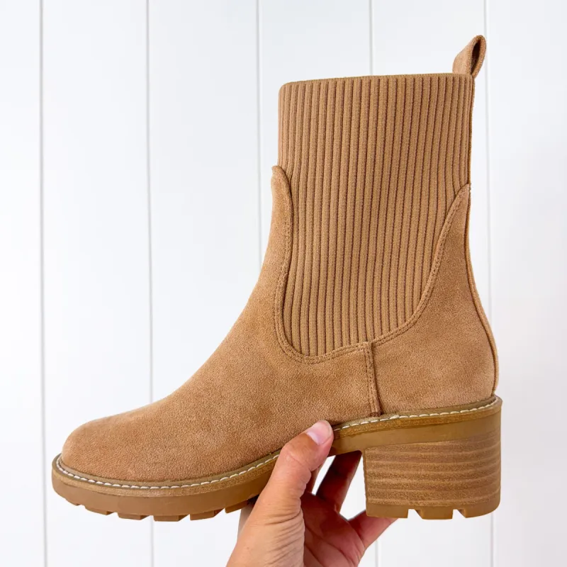 Corkys Goodness Gracious Camel Faux Suede Bootie *Final Sale* sold by Boujee Boutique