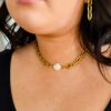 Ocean's Gold Shell Pendant Necklace sold by Boujee Boutique