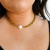 Ocean's Gold Shell Pendant Necklace sold by Boujee Boutique