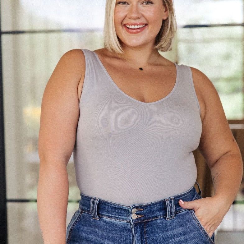 Basics Bodysuit in Grey sold by Boujee Boutique