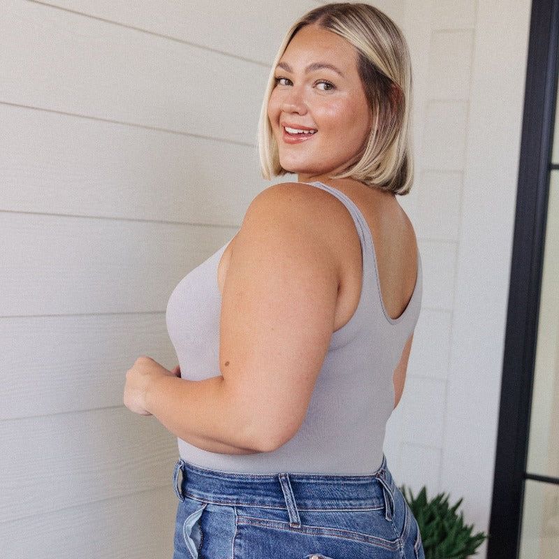 Basics Bodysuit in Grey sold by Boujee Boutique product image thumbnail 4