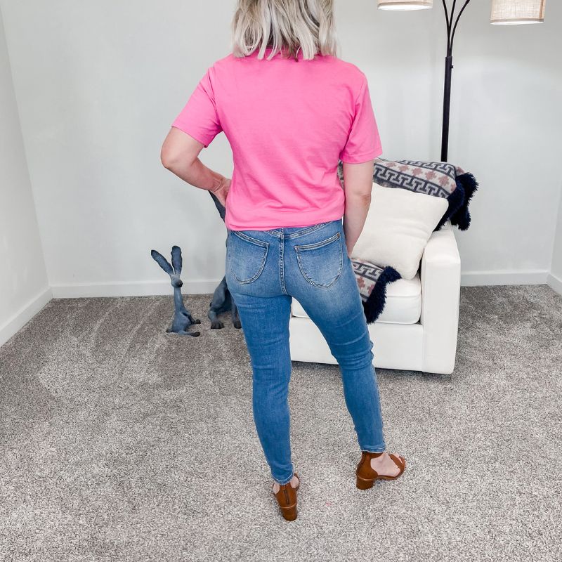 Judy Blue High Waist Control Top Shield Pocket Skinny Jeans sold by Boujee Boutique product image thumbnail 2