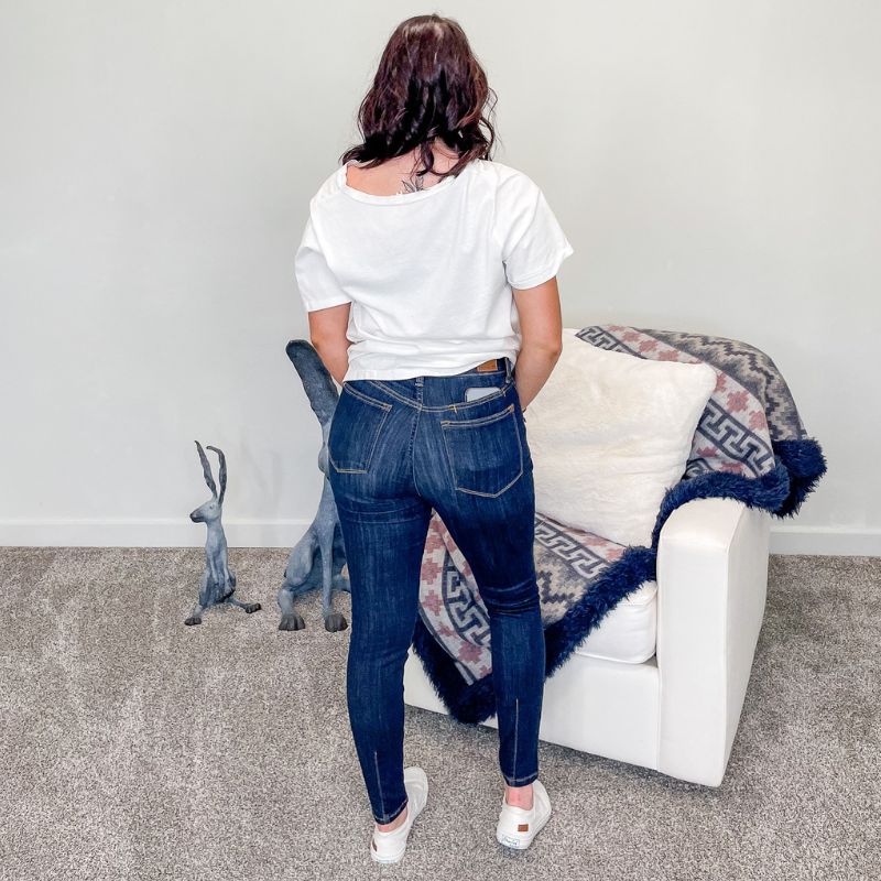 Judy Blue High Waist Back Phone Pocket Skinny Jeans sold by Boujee Boutique product image thumbnail 5