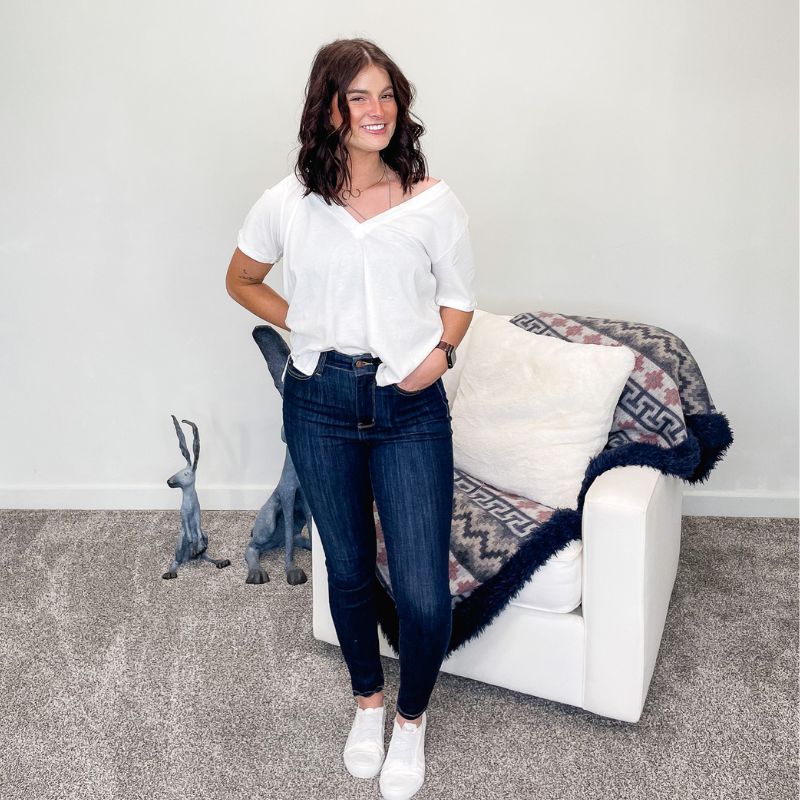 Judy Blue High Waist Back Phone Pocket Skinny Jeans sold by Boujee Boutique
