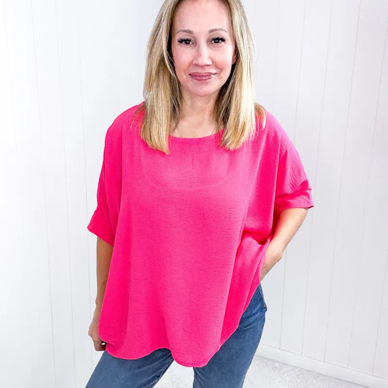 Andree By Unit Feels Like Me Dolman Sleeve Top in Bubble Gum Pink sold by Boujee Boutique