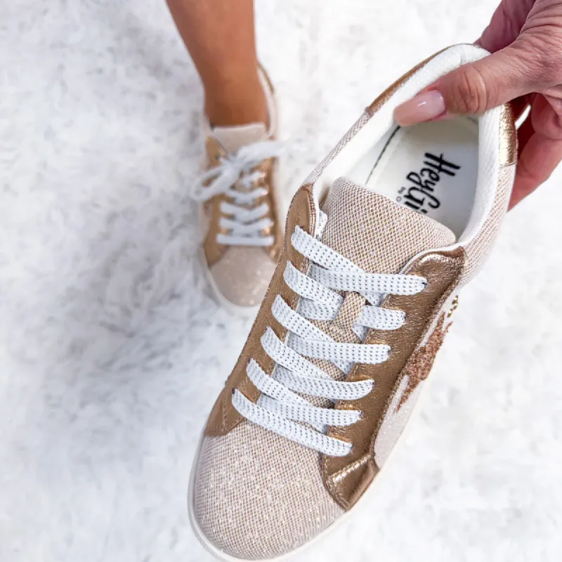 Corky's Rose Gold Shimmer Supernova Sneaker *Final Sale* sold by Boujee Boutique