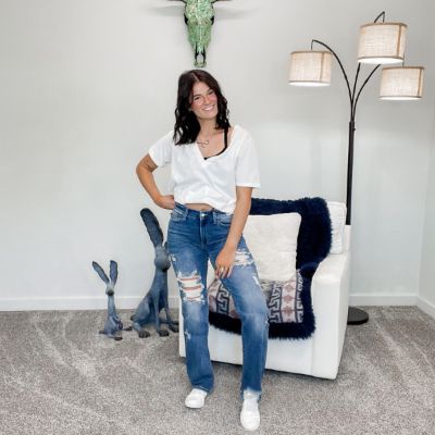 Judy Blue Moody Mid Rise Destroyed Knee Straight Leg Jeans made by Judy Blue