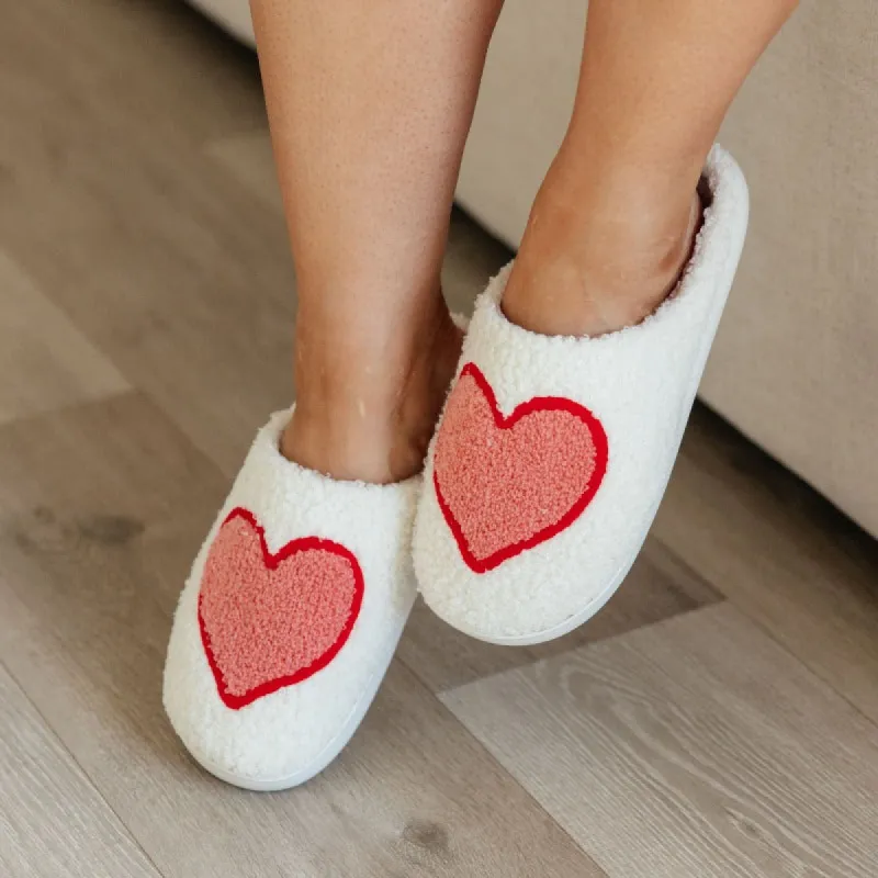 Big Heart Cozy Slippers sold by Boujee Boutique