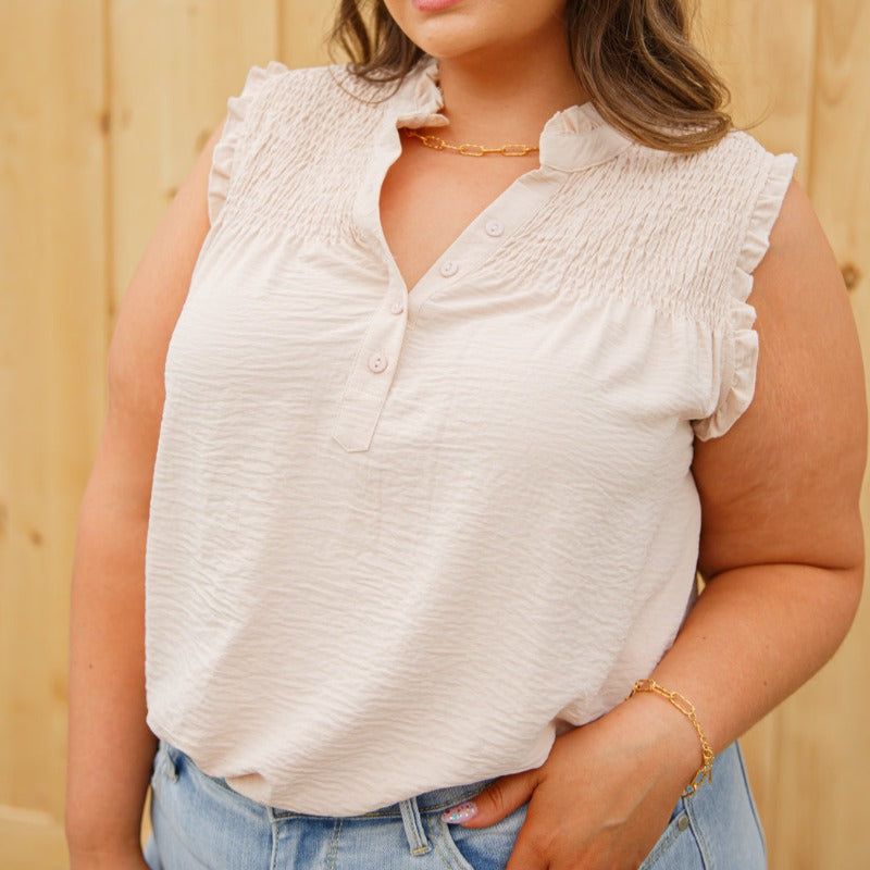 Feeling Fine Ruffle Detail Blouse sold by Boujee Boutique product image thumbnail 3