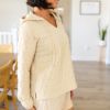 Cream Chilling Out Quilted Pullover Hoodie sold by Boujee Boutique