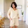 Cream Chilling Out Quilted Pullover Hoodie sold by Boujee Boutique