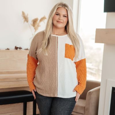 This, That, And The Other Colorblock Long Sleeve Top sold by Boujee Boutique