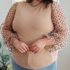Dots on My Sleeves Blouse sold by Boujee Boutique