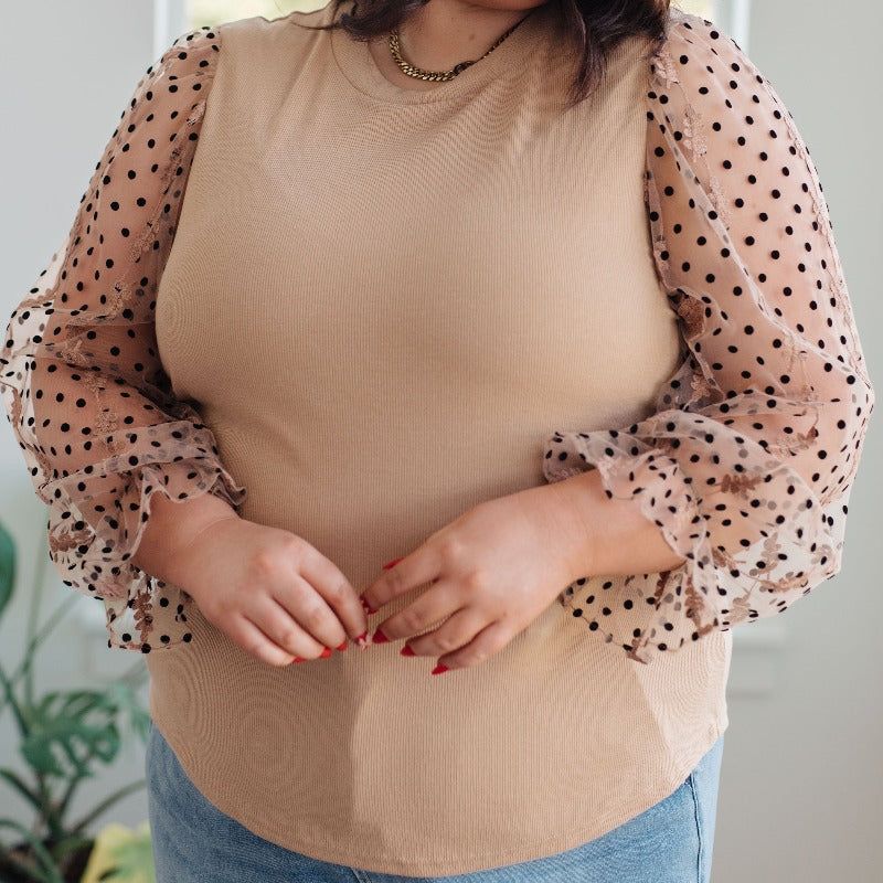 Dots on My Sleeves Blouse sold by Boujee Boutique product image thumbnail 2