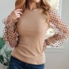 Dots on My Sleeves Blouse sold by Boujee Boutique
