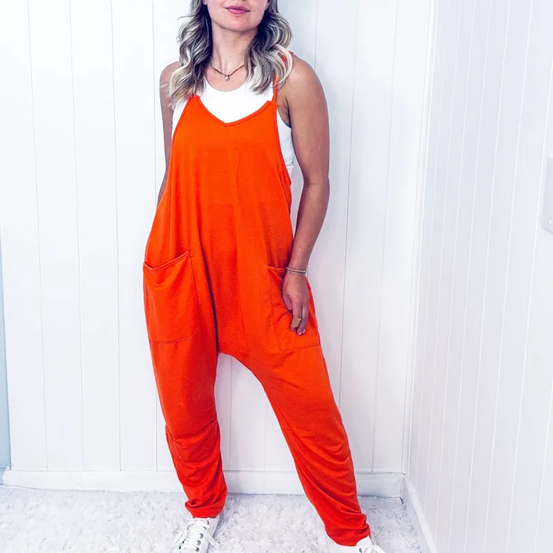 Double Take Sleeveless V Neckline Neck Pocketed Jumpsuit in 2 Colors sold by Boujee Boutique