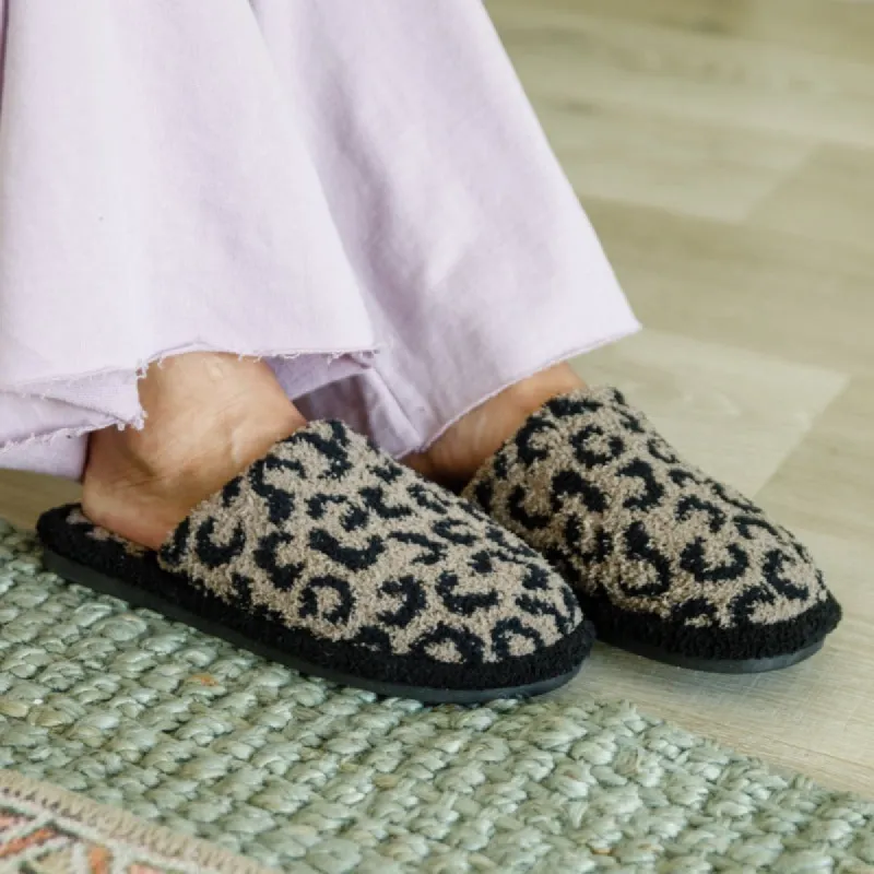 Fuzziest Super Soft Feet Animal Print Slippers In Mocha sold by Boujee Boutique