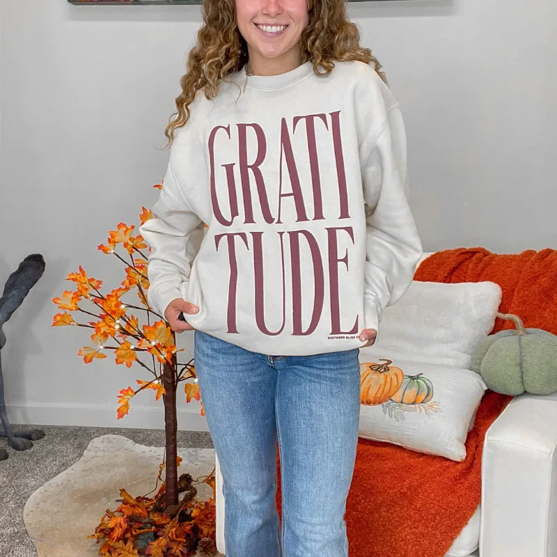 Gratitude Solid Sweatshirt sold by Boujee Boutique product image thumbnail 2