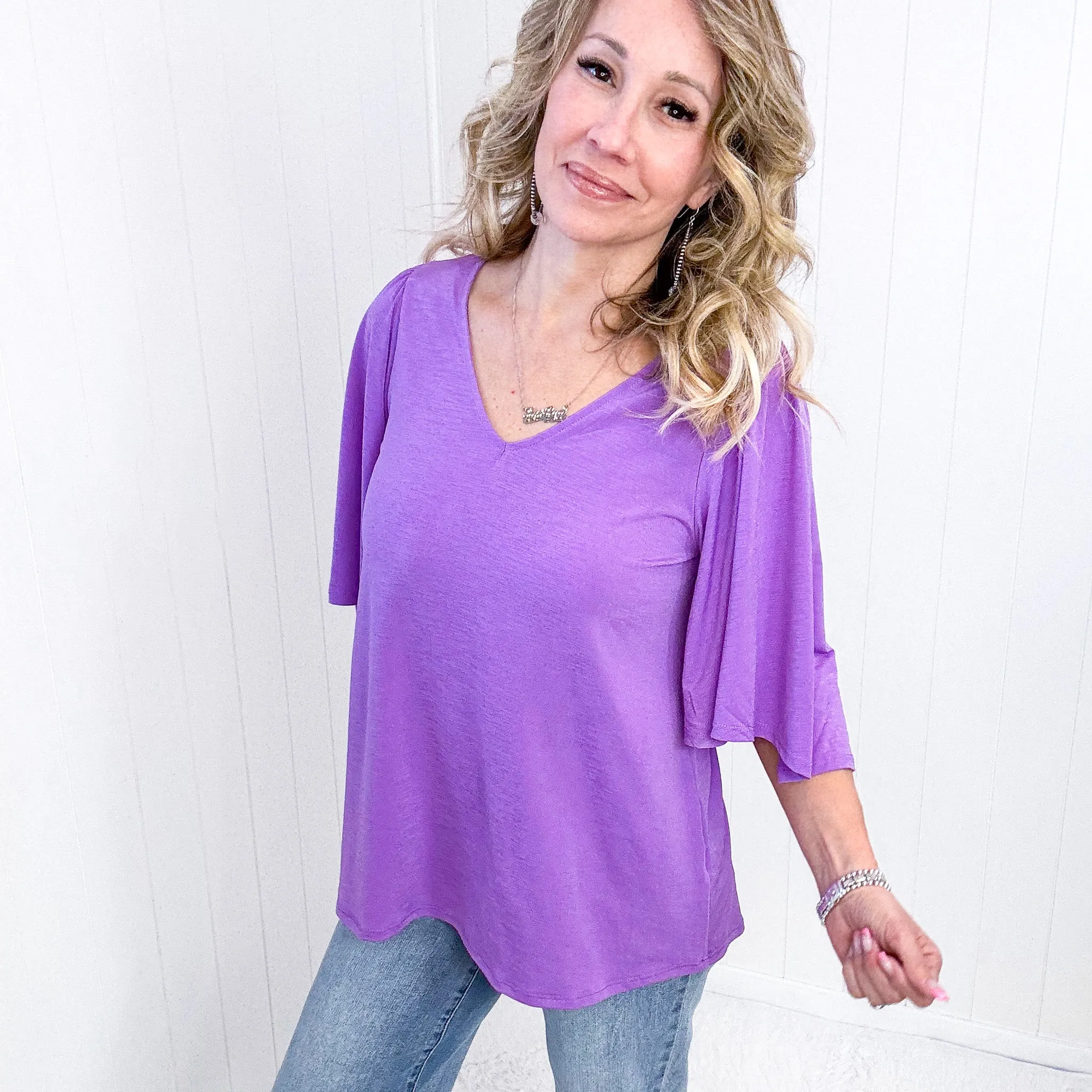 Dear Scarlett Cali Blouse in Lavender sold by Boujee Boutique product image thumbnail 2