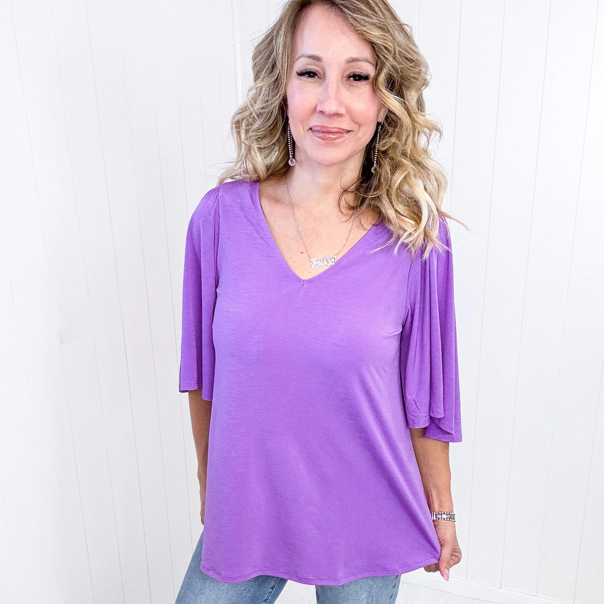 Dear Scarlett Cali Blouse in Lavender sold by Boujee Boutique product image thumbnail 3