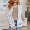 White Eloquent and Elevated Lace Blazer sold by Boujee Boutique