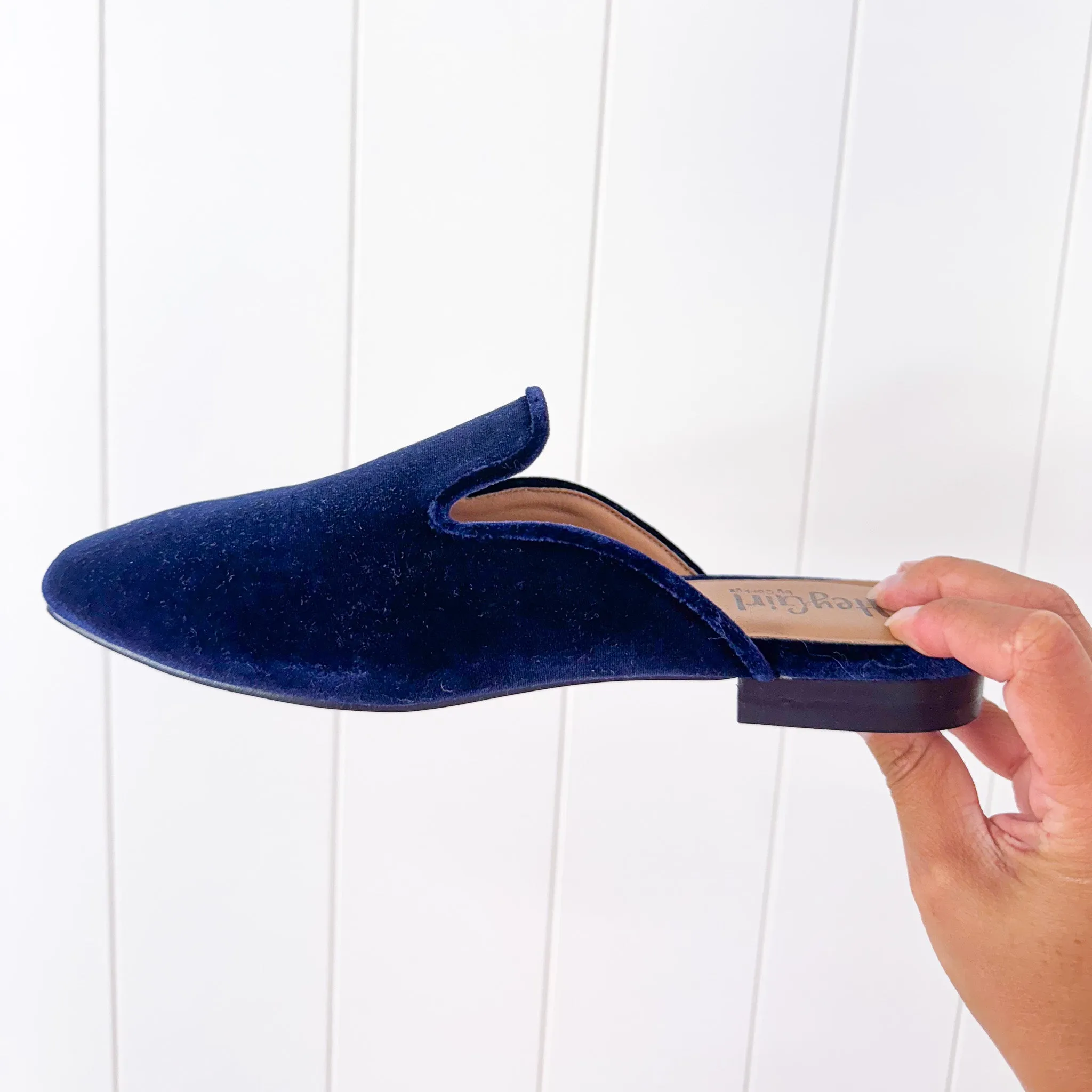 Corky's Spotlight Navy Velvet Slip on Shoes *Final Sale* sold by Boujee Boutique product image thumbnail 2