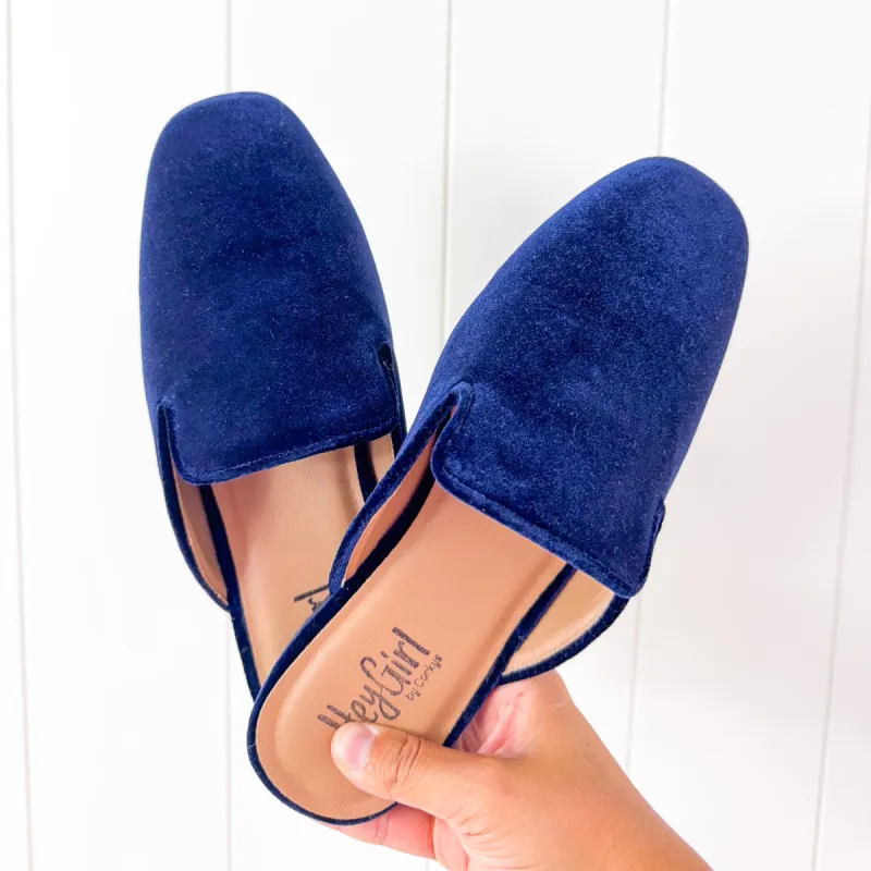 Corky's Spotlight Navy Velvet Slip on Shoes *Final Sale* sold by Boujee Boutique