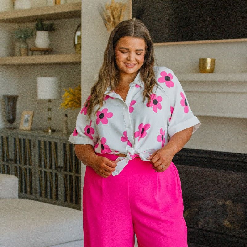 Daisy Delight Mod Floral Button Down Blouse sold by Boujee Boutique product image thumbnail 11