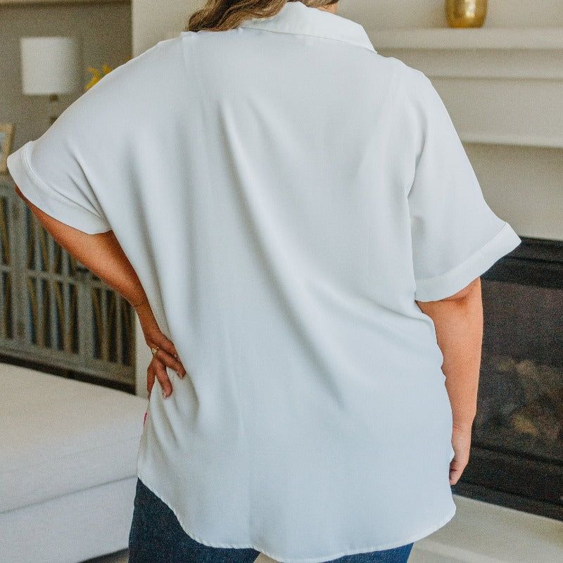 Daisy Delight Mod Floral Button Down Blouse sold by Boujee Boutique product image thumbnail 8