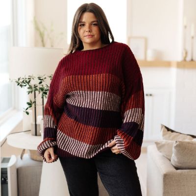 World of Wonder Striped Chunky Sweater sold by Boujee Boutique