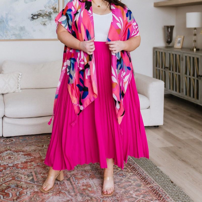 Pleated Just Too Hot Maxi Skirt in Hot Pink sold by Boujee Boutique product image thumbnail 10