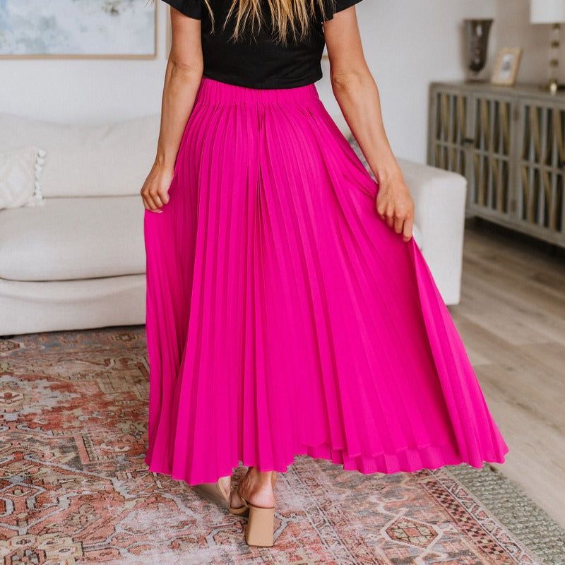 Pleated Just Too Hot Maxi Skirt in Hot Pink sold by Boujee Boutique product image thumbnail 7