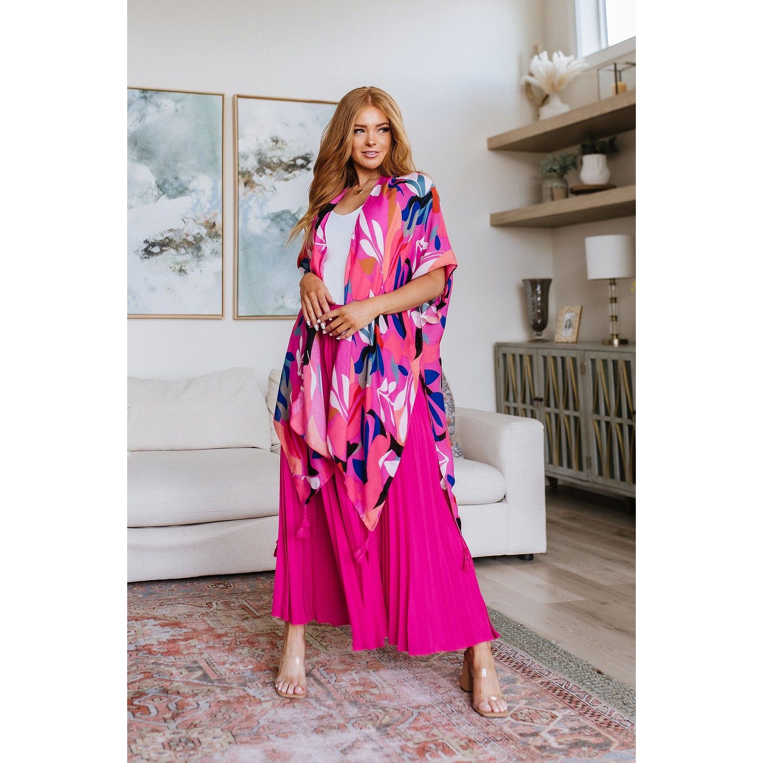 Pleated Just Too Hot Maxi Skirt in Hot Pink sold by Boujee Boutique product image thumbnail 18