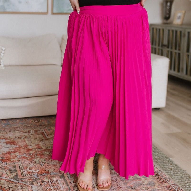 Pleated Just Too Hot Maxi Skirt in Hot Pink sold by Boujee Boutique product image thumbnail 15