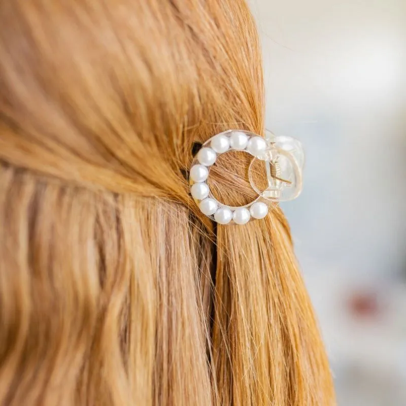 Round Pearl Claw Clip sold by Boujee Boutique