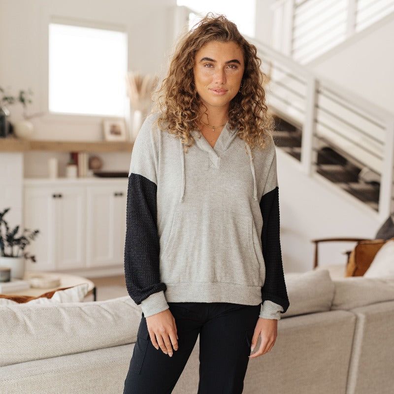 Pull Up Your Sleeves Color Block Hoodie sold by Boujee Boutique