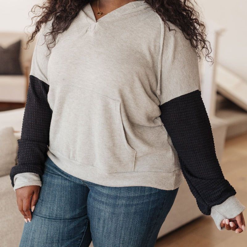 Pull Up Your Sleeves Color Block Hoodie sold by Boujee Boutique product image thumbnail 5