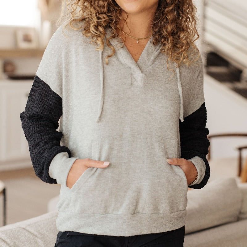 Pull Up Your Sleeves Color Block Hoodie sold by Boujee Boutique product image thumbnail 3