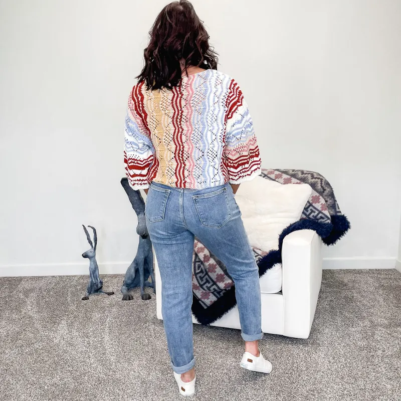 Judy Blue Liz Mid Rise Bleach Wash Boyfriend Jeans sold by Boujee Boutique product image thumbnail 5