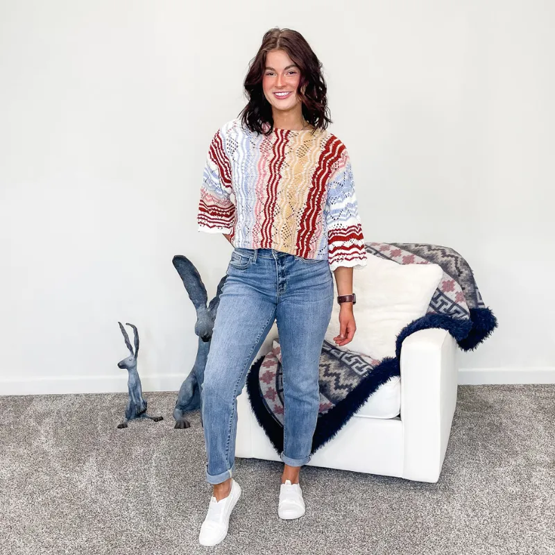 Judy Blue Liz Mid Rise Bleach Wash Boyfriend Jeans sold by Boujee Boutique product image thumbnail 2